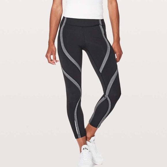 Lululemon Wild Twist 7/8 Tight 25" in Black/Gray - 8 - Picture 1 of 6
